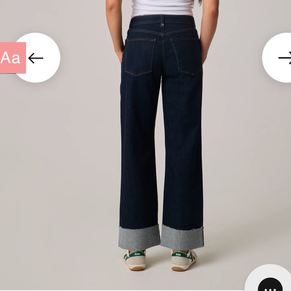 Navy Wide Leg Women's Jeans - Picture 3 of 6